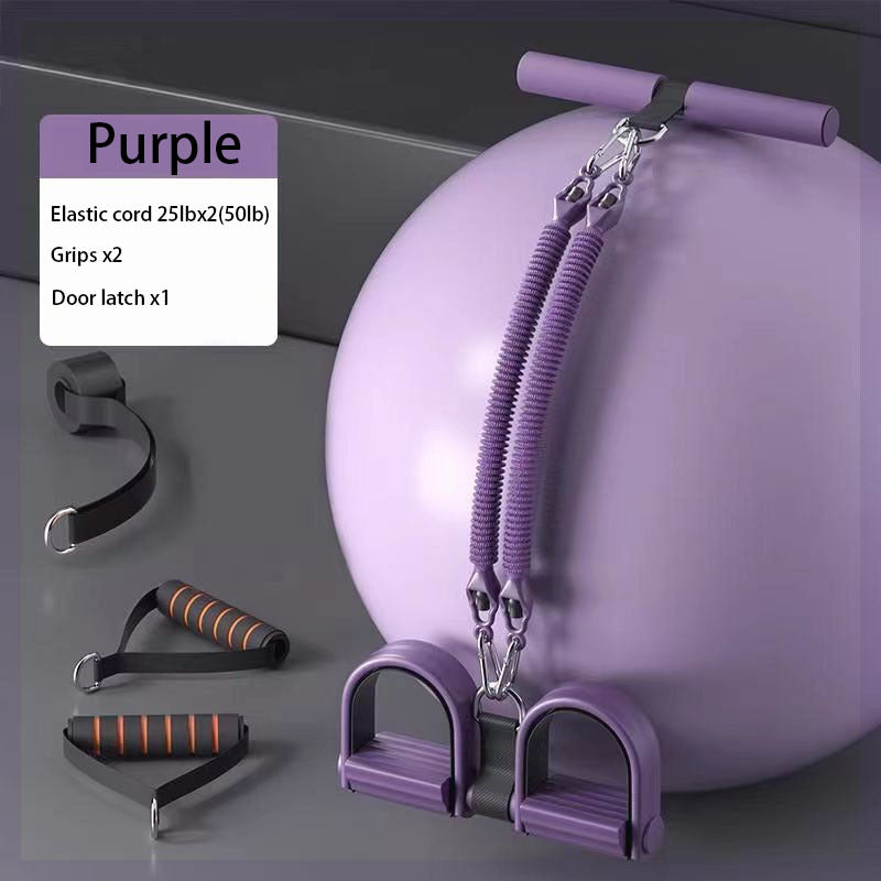 Adjustable Resistance Tension Bands With Foot Pedals And Handles